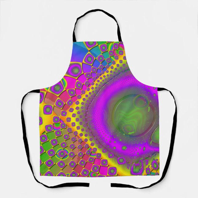 Neon Pop Paper Psychedelic  Apron (Front)