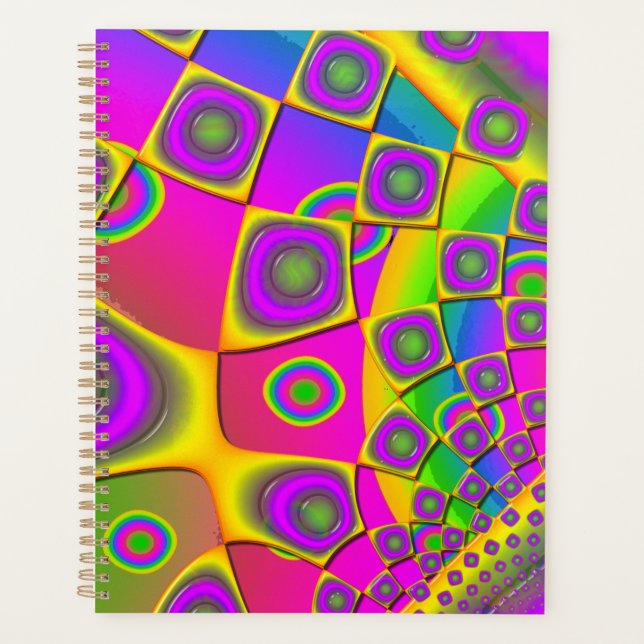 Neon Pop Paper Psychedelic  Planner (Front)