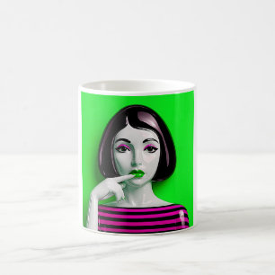 Neon Pop Woman Coffee Mug
