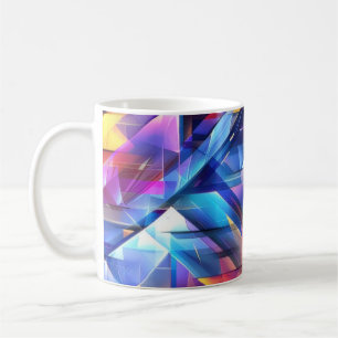 Neon Prism Abstract Coffee Mug