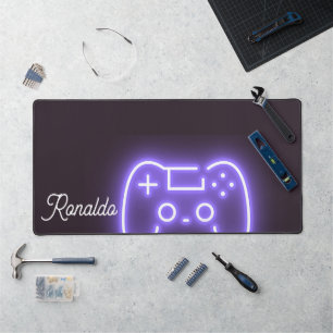 NEON PS4 handle custom name Desk Mat