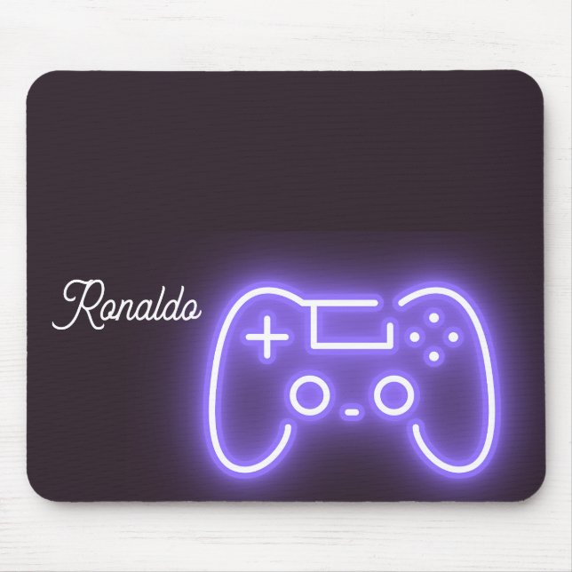 NEON PS4 handle custom name  Mouse Pad (Front)