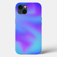 Neon Psychedelic Blue Purple Swirl