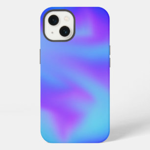 Neon Psychedelic Blue Purple Swirl iPhone 13 Case