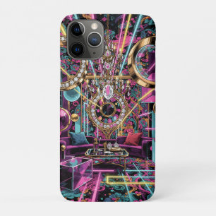 Neon Psychedelic Luxury Lounge Art iPhone 11 Pro Case