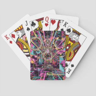 Neon Psychedelic Luxury Lounge Art Playing Cards