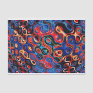 Neon Psychedelic Ripples Tissue Paper