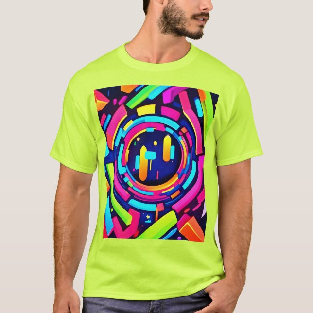 Neon Pulse: A Digital Symphony T-Shirt (Front)