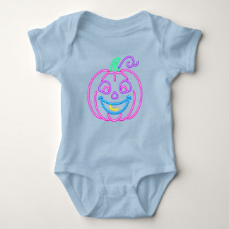 Neon Pumpkin – Bright and Fun Halloween Design Baby Bodysuit