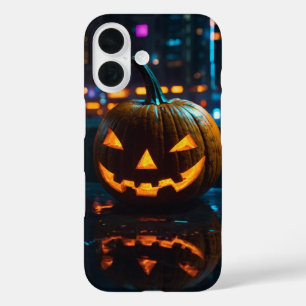 Neon Pumpkin iPhone 16 Case
