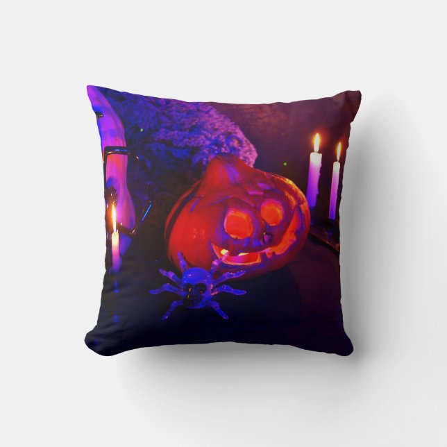 Neon pumpkins cushion (Front)
