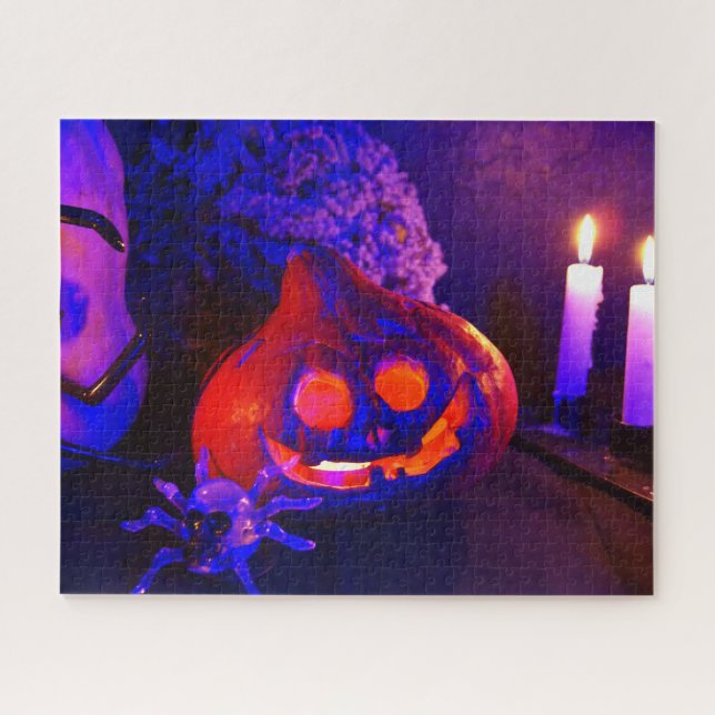 Neon pumpkins jigsaw puzzle (Horizontal)