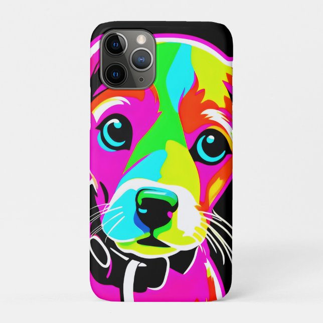 Neon Puppy Pop Art Case-Mate iPhone Case (Back)