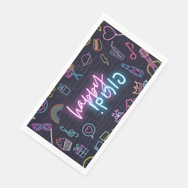 Neon Purim Napkin (Corner)