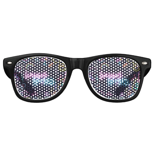 Neon Purim Retro Sunglasses (Front)