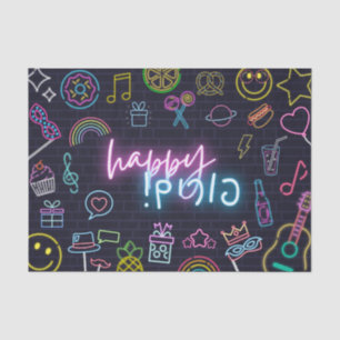 Neon Purim Tissue Paper