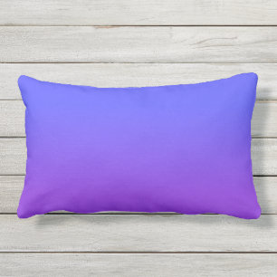 Neon Purple and Bright Neon Blue Ombré Shade Colou Lumbar Cushion