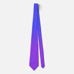 Neon Purple and Bright Neon Blue Ombré Shade Tie