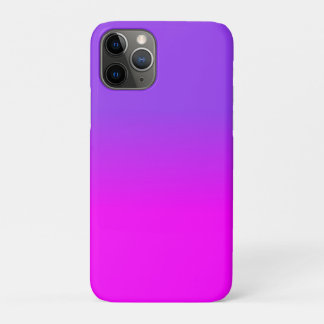 Neon Purple and Hot Pink Ombre Shade Color Fade iPhone 11 Pro Case