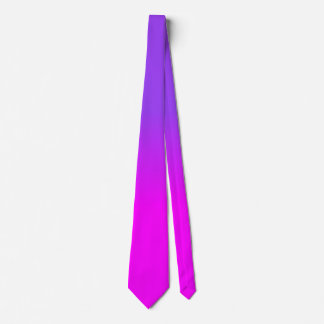Neon Purple and Hot Pink Ombre Shade Colour Fade S Tie