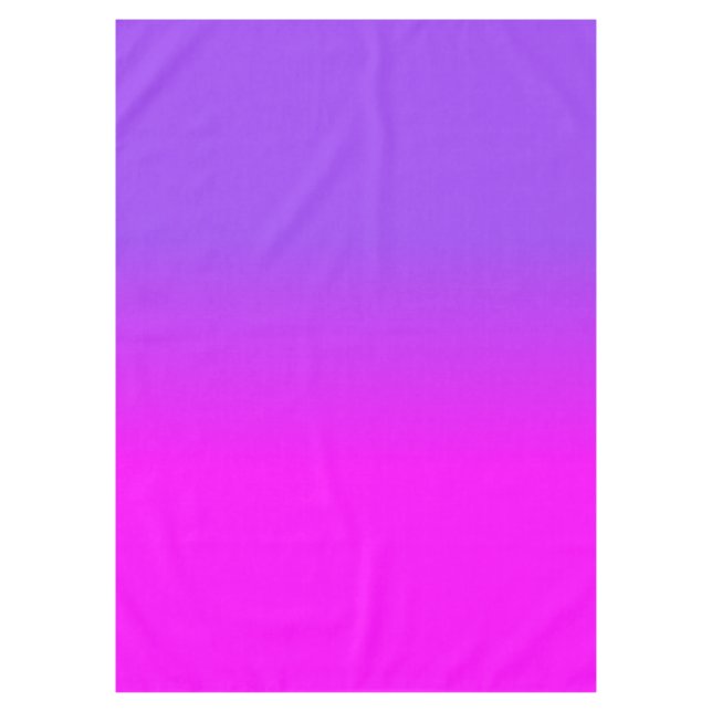 Neon Purple and Hot Pink Ombre Shade Colour Fade Tablecloth (Front)