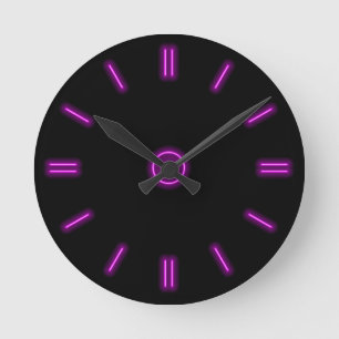Neon Purple Clock