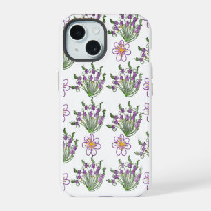 Neon Purple Floral Aesthetic Phone Case