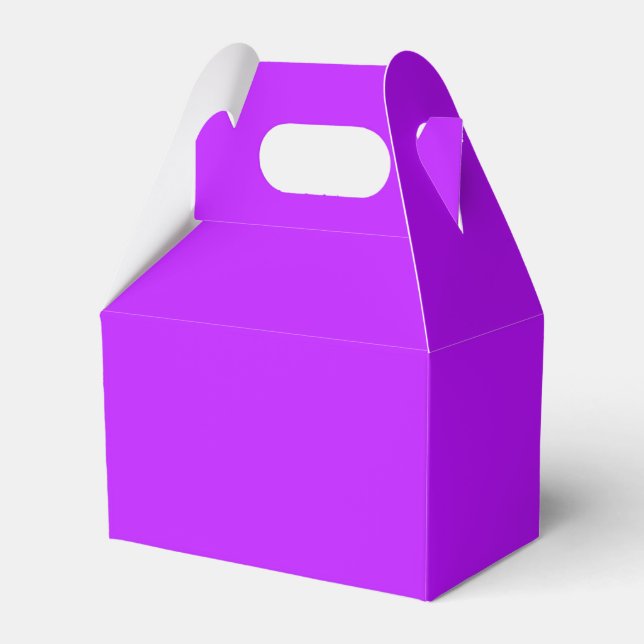 Neon Purple Gable Favour Box (Front Side)