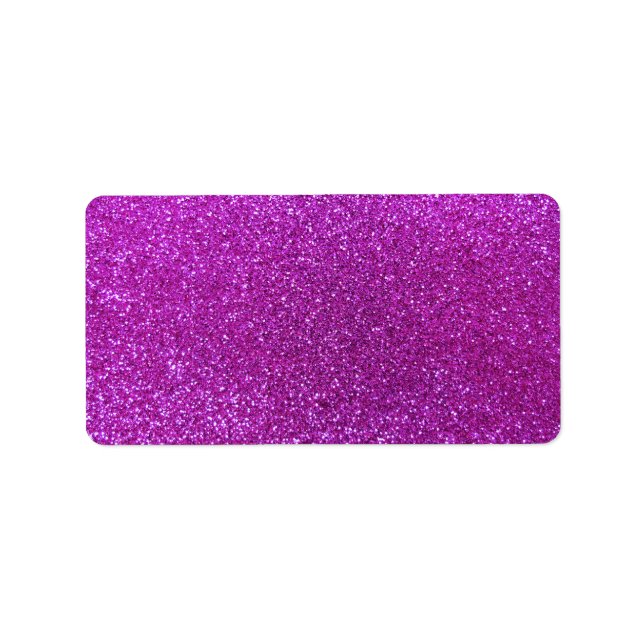 Neon purple glitter label (Front)