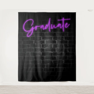 Neon Purple Glow Light   Grad Party Photo Booth Tapestry