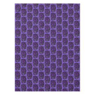 Neon Purple Pink Elephants Walking At Starry Night Tablecloth