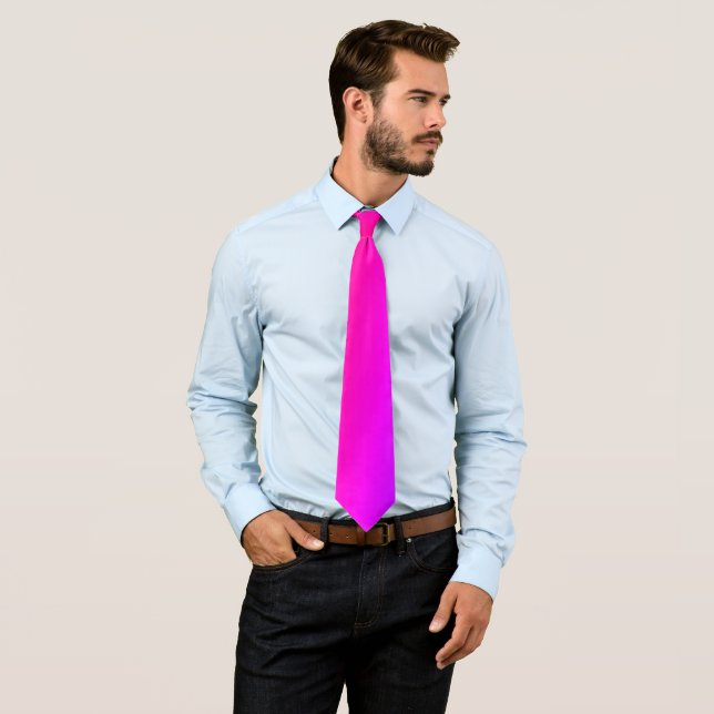 Neon Purple Pink Tie (In Situ)