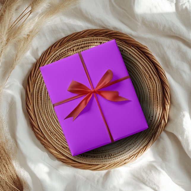 Neon Purple Solid Colour | Classic | Elegant Wrapping Paper (Creator Uploaded)