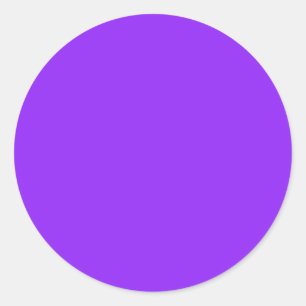 Neon Purple Solid Colour Customise It Classic Round Sticker