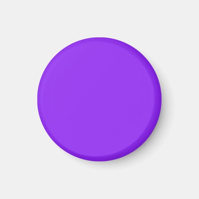 Neon Purple Solid Colour Customise It Magnet (Front)
