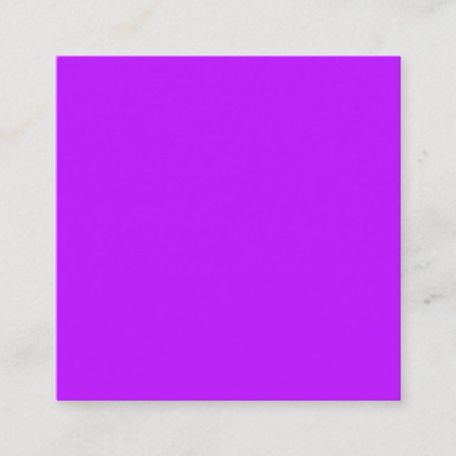 Neon Purple Square Business Card (Front)