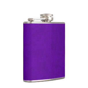 Neon Purple Velvet Personalised Home Casino Hip Flask