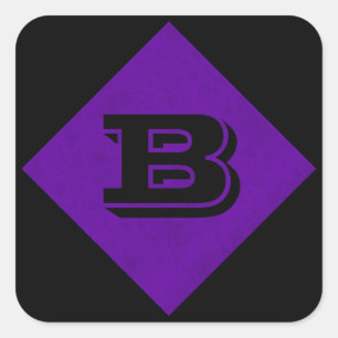 Neon Purple Velvet Personalised Home Casino Square Sticker