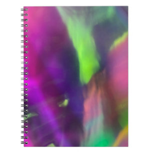 neon purple yellow pink green luminous background notebook