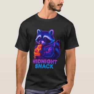 Neon Racoon Snack Bandit, Cyberpunk Pizza Thief S T-Shirt