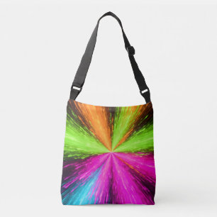 Neon Radial Burst Explosion Crossbody Bag