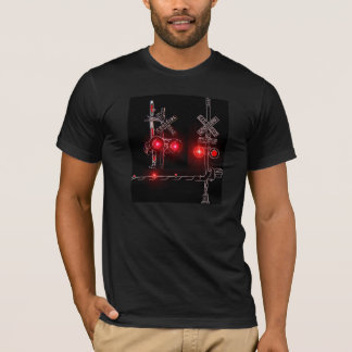 Neon Railroad Crossing Signals T-Shirt