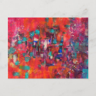 Neon Rain Postcard
