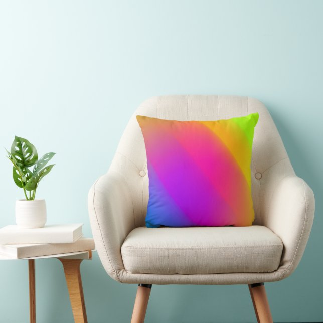 Neon Rainbow 16x16 Cushion (Chair)
