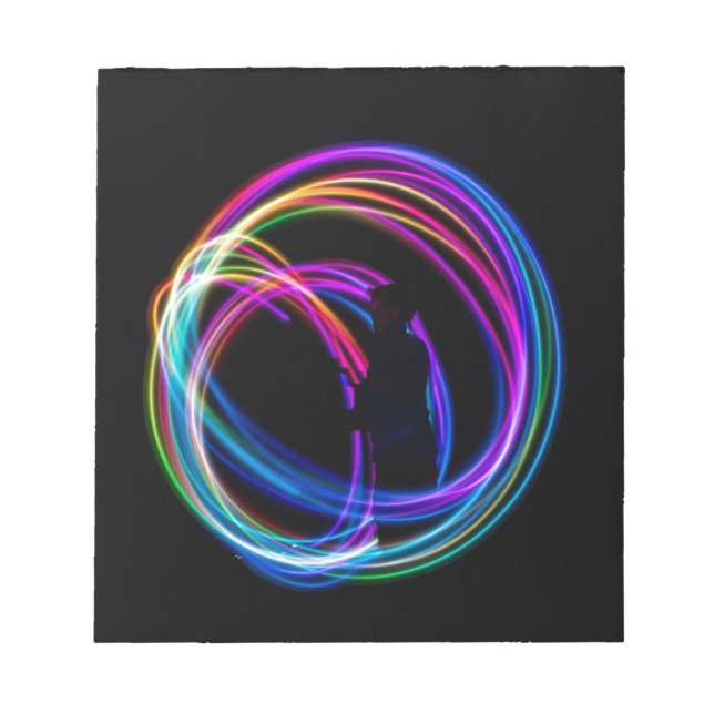 neon rainbow circle notepad (Front)