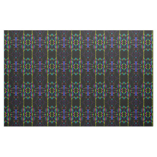 neon rainbow Fabric, colourful house textile Fabric