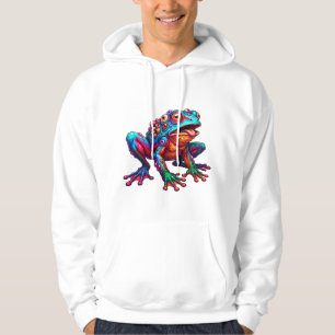 Neon Rainbow Frog Burst Hoodie