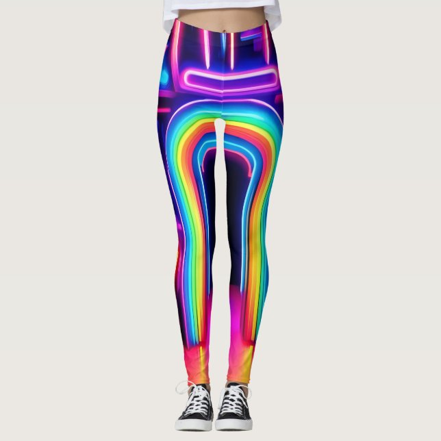 Neon Rainbow Gateway Leggings (Front)