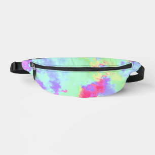 neon rainbow paint splatter bum bags