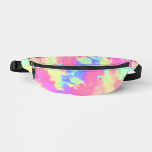 neon rainbow paint splatter bum bags